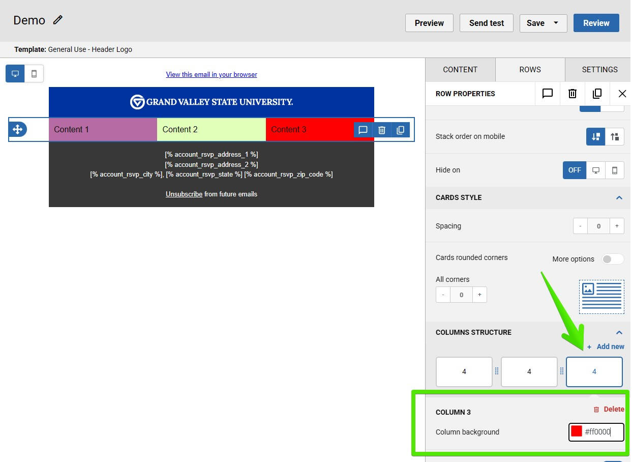 Setting a background color for individual cells